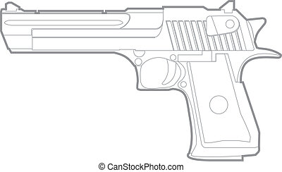 Desert eagle рисовать